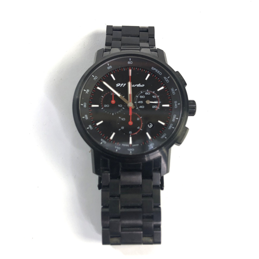 Rare Porsche Design 911 Turbo S Classic Chronograph Watch Black Limited Edition